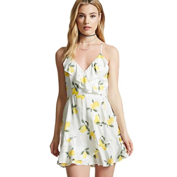 Anthropologie Dresses & Skirts - Anthro Gabi Lemon Print a line Dress EUC Size XS